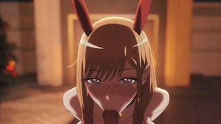 Teeny Blonde gives a nice oral sex by the fire - HQ Anime