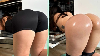 Step Sis In Wash Machine , Thanks God That Parents Not At Home , Rough Fuck Oiled Behind