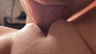 TWAT EATING CLOSE UP! My BF makes me climax with his fast tongue. 4K, POINT OF VIEW