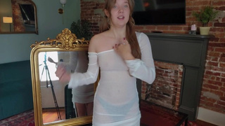 My Tiny Virgin Nipples Need Blowed - FULL TRANSPARENT DRESS NAKED TRY ON HAUL - SableHeart