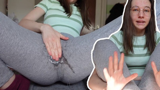 18yo TEENIE SQUIRTING in my Leggins!!!