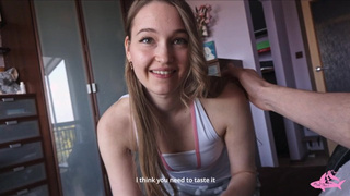 Cute stepsister lost the game but won my prick