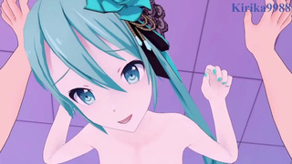 Hatsune Miku and I have intense sex in a love hotel. - Project SEKAI VOCALOID SELF PERSPECTIVE Asian cartoon