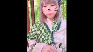 [orgasm] Doggy with Youmu Touhou Cosplay