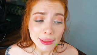 Sizzling Red-head Delivers an Unforgettable, Wet and Deep Oral Experience