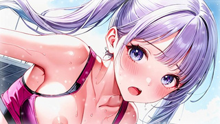 【AI Art】Slutty Track and Field Club　～My gf who always shows me her sweet tits.～