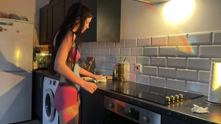 4K Body Art BodySuit Teenage - I clean the kitchen to turn you on