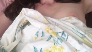 She showed her boobies when she woke up #BoobFetish