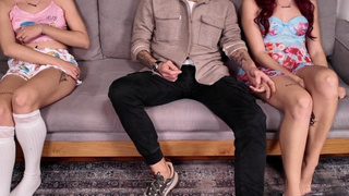 Teeny Stepdaughter Touched Inappropriately next to her stepsister - Free Use