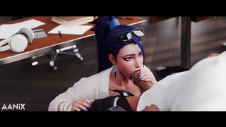 K/DA Kai'Sa Blowing your Gigantic Wang for Exam Answers [League of Legends] [3D Asian cartoon] [Bj] [Ass sex]