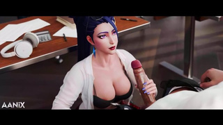 K/DA Kai'Sa Swallowing your Massive Penis for Exam Answers [League of Legends] [3D Cartoon] [Oral sex] [Ass sex]