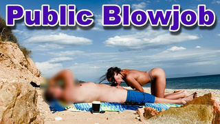 Public Beach Oral sex by Home-made Hispanic