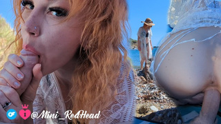 Came on Booty at Beach After a Great Oral sex
