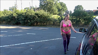 Perverse raw parking lot chick from germany!!!