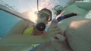 Candy Mike and Lizzy Super Hot Underwater Threesome
