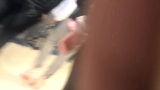 Young Teen in Tight Leggings in School