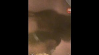 Ebony Fingering herself with a Brush