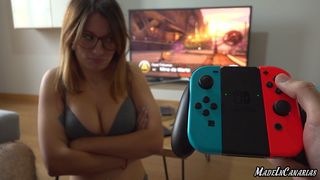 Busty Teen Fucks me while I Play Nintendo Switch - BLOWJOB Part 1