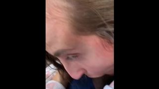 Firstclass Blowjob Sloppy Head on the Plane