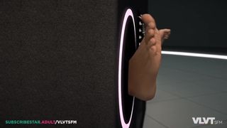 Girl Locks herself in the Automated Training Machine (3d Animation)