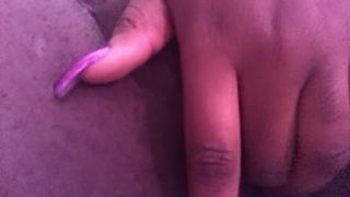 Fingering my little Ebony Pussy