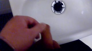 Teen Boy Piss in a Public Sink