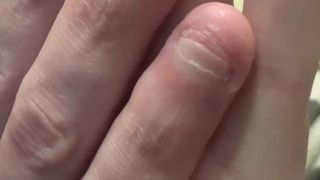 Sucking Licking Fingers with very Bitten Nails Fetish Salivate Blowjob Asmr