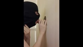 Hung Uncut Cock Blowjob at Gloryhole by Young Teen
