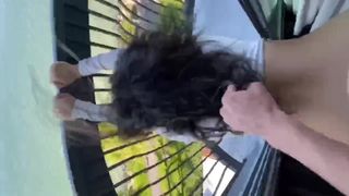 20 Year old Latina getting Fucked on Balcony
