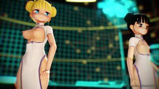 MMD Alicia Huge vs Small Breasts World's end Dancehall (Submitted by Rbab)