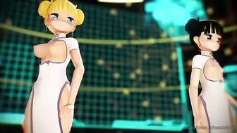 MMD Alicia Huge vs Small Breasts World's end Dancehall (Submitted by Rbab)