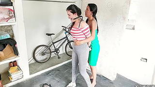 Bitchy Gigantic Sister Ball Gagged In Lezbo Strappado Bondage P1