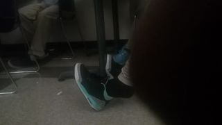 Teen Sock Shoeplay in Jordan Retros