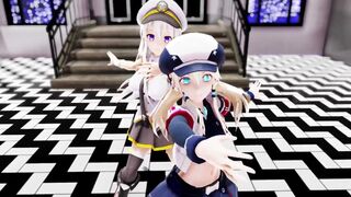 MMD Enterprise Azur Lane and Bismarck Kancolle (Submitted by アソバリン)