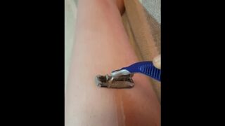Mistress Shaving her Hairy Legs