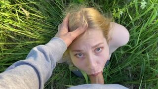 Extreme Sex in the Forest, Blowjob in Nature