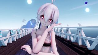 MMD Yowane Haku (lots have Cum Leaking from Haku Pussy) (anal Beads) (Submitted by MeLulu林)