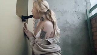 Burned Handjob in the Entrance