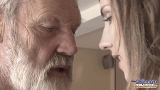 Old Young - Big Cock Grandpa Fucked by Teen she Licks Thick old Man Penis
