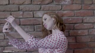 Natural Redhead with Big Boobs Gets a Creampie in the Kitchen