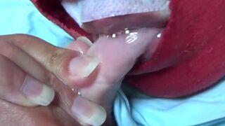 Girl Sloppy Thumb Sucking Blowjob Simulation Orgasm Hot Erotic Asmr Saliva Fetish