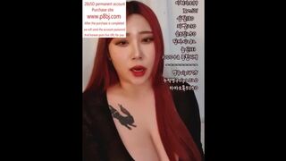 High Face value Korean Female Anchor BLOWJOB Sweetie Anchor Dancing Stockings Temptation Straight first Ep