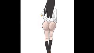 Asian Asian Cartoon Chick with MONSTROUS JUICY BUTT