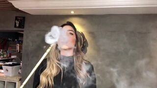 Chick Smoking Hookah