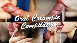 ORAL CREAM-PIE MIX OF, a MIX OF OF THE ENDINGS OF SPERMIE IN HER MOUTH, SPERM IN MOUTH